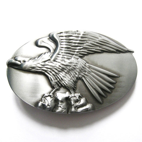 Eagle on Rock Belt Buckle